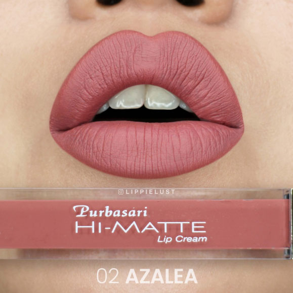 Lipstik Purbasari Hi-Matte Lip Cream, No. 02 – Azalea