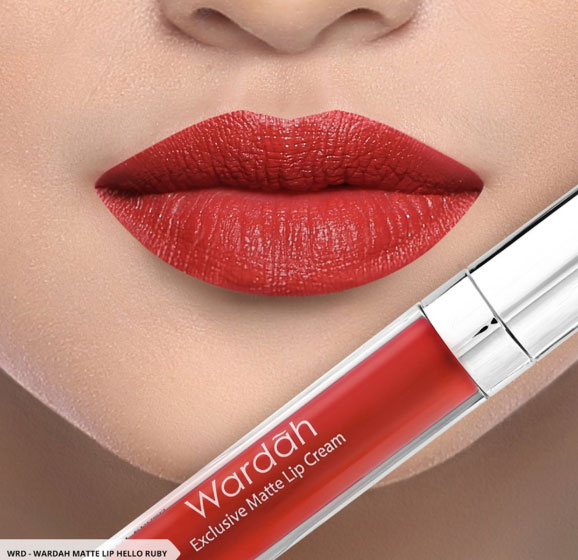 Wardah Exclusive Matte Lips Cream, shade Hello Ruby