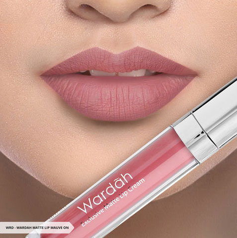 Wardah Exclusive Matte Lip Cream, shade Mauve On (09)