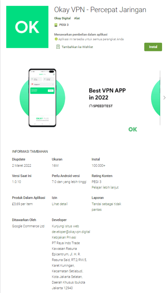 Aplikasi Okay VPN Penghasil Uang