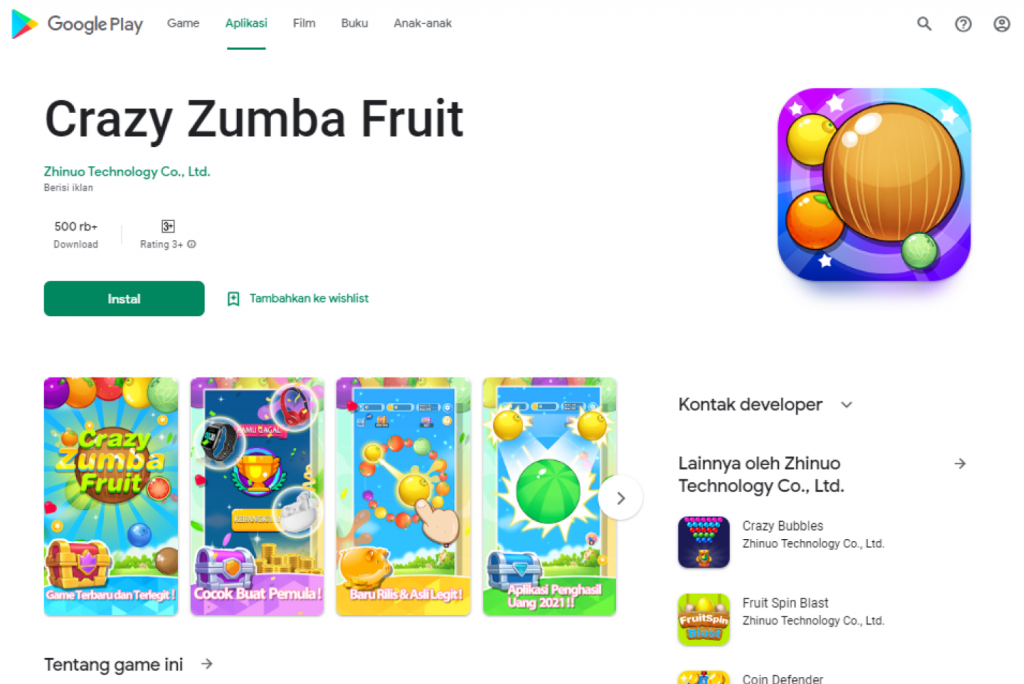 crazy-zumba-fruit-apk-game-penghasil-uang