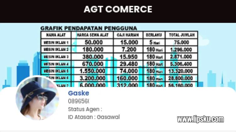 AGT Comerce Com Penghasil Uang, Cuan Rp 70.000 dengan Mudah