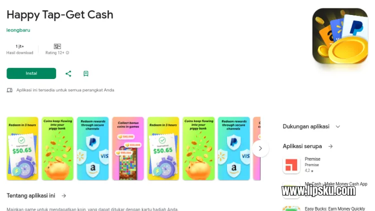 Happy Tap-Get Cash APK Game Penghasil Uang: Bermain Game Dapat Uang Gratis!