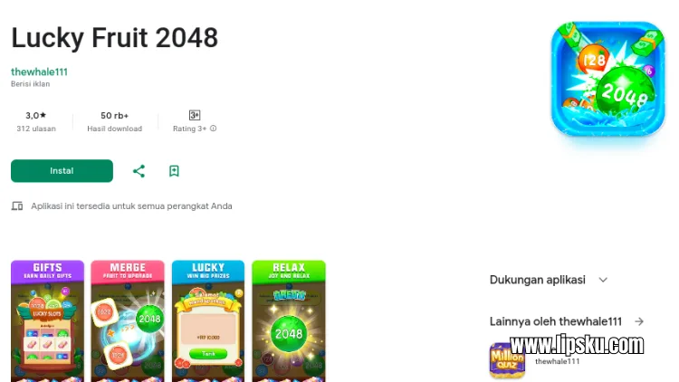 Lucky Fruit 2048 APK Game Penghasil Uang Apakah Terbukti Membayar atau Tidak?