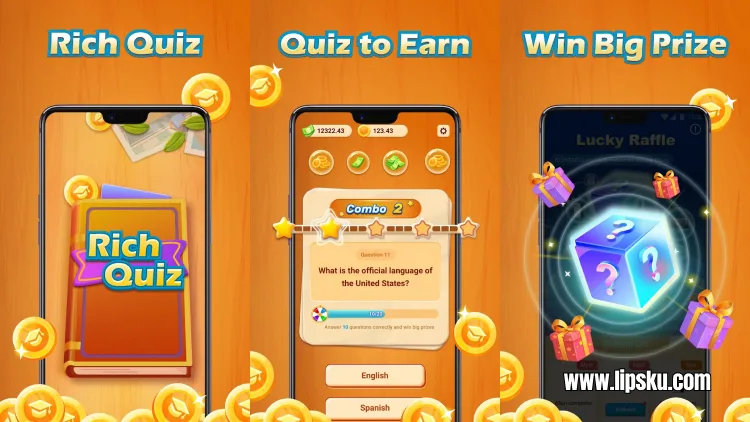 Rich Quiz APK Game Penghasil Uang Langsung Ke DANA Terbukti Membayar!