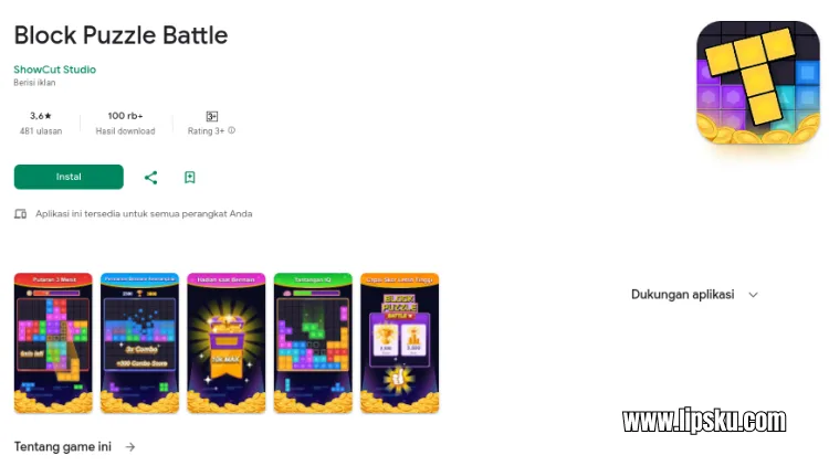 Block Puzzle Battle APK Game Penghasil Uang Bermain Game Dapat Uang Gratis