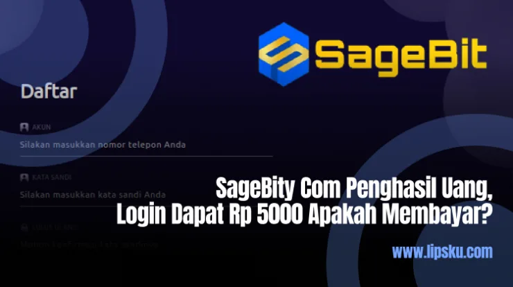 SageBity Com Penghasil Uang, Login Dapat Rp 5000 Apakah Membayar?