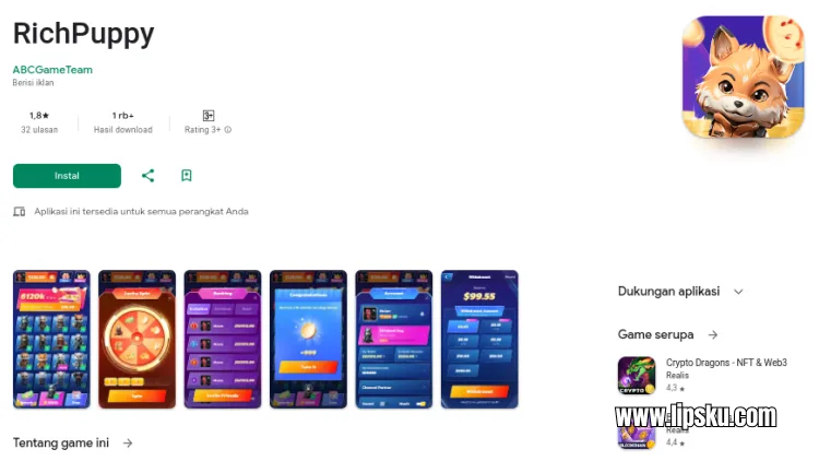 RichPuppy APK Game Penghasil Uang Langsung ke DANA: Apakah Membayar?