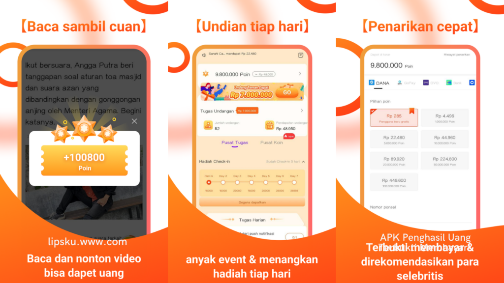 Aplikasi Go Daily APK Penghasil Uang Langsung ke DANA Tebrukti Membayar!