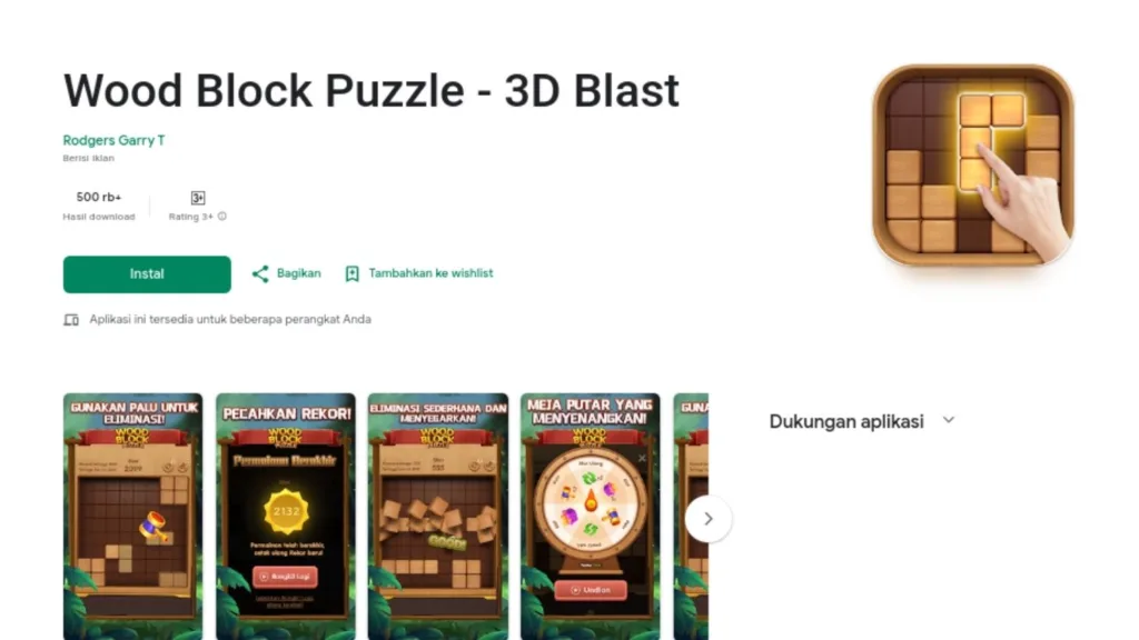 Wood Block Puzzle APK Game Penghasil Uang Langsung ke DANA Apakah Membayar?