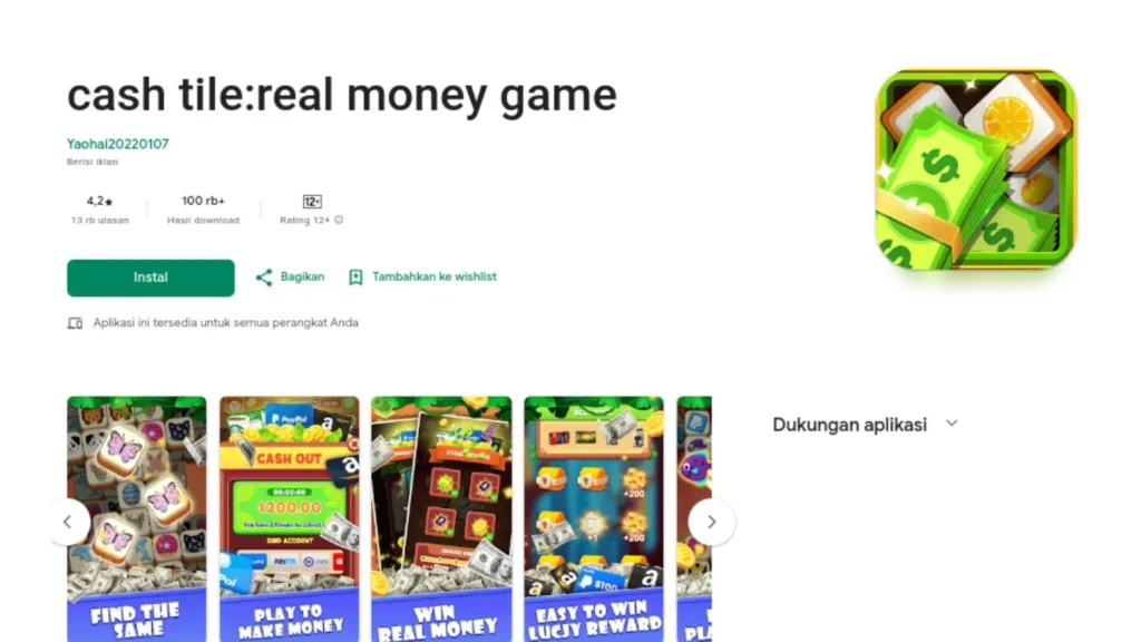 Cash Tile APK Game Penghasil Uang Apakah Membayar atau Penipuan?