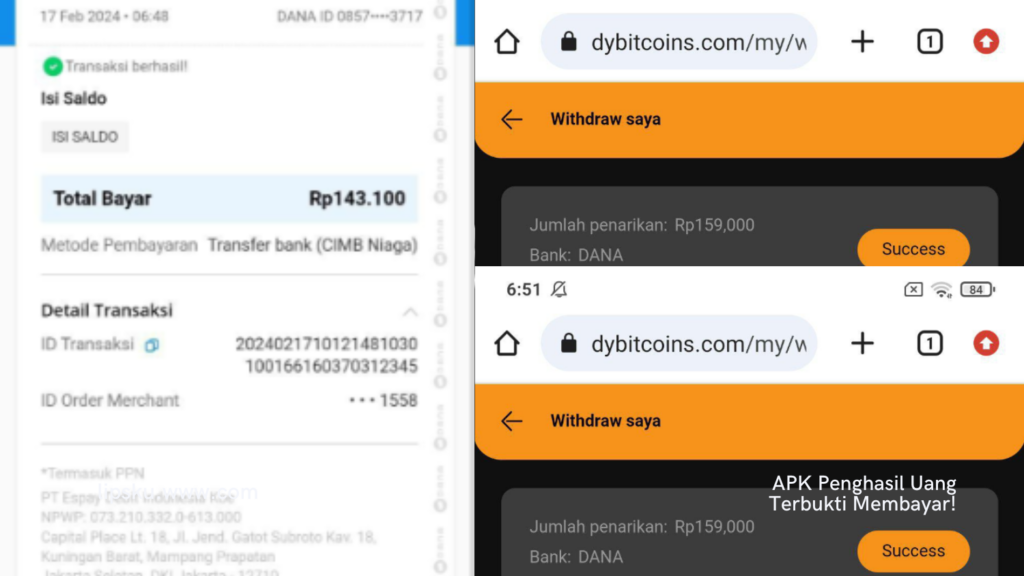 Aplikasi Dy Bitcoins Penghasil Uang Login Dapat Rp 6.000 Apakah Membayar?