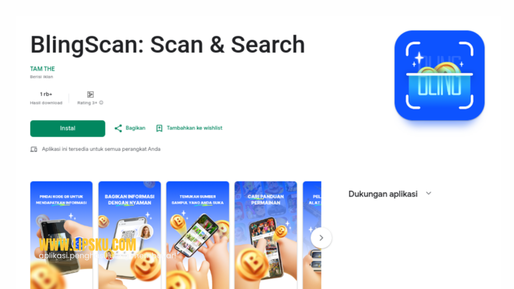 Aplikasi BlingScan APK Penghasil Uang Apakah Membayar atau Penipuan?