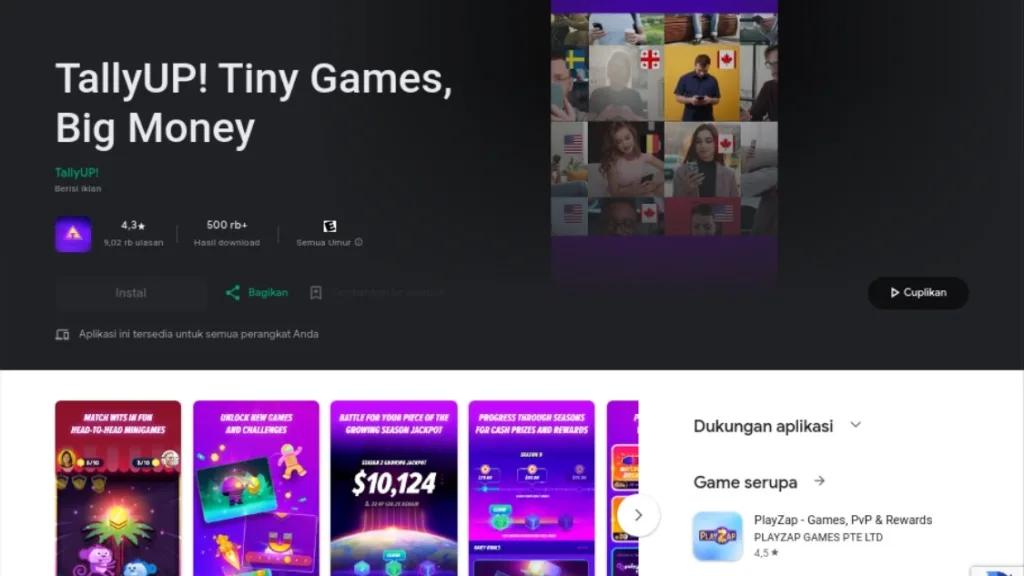 TallyUP Tiny Games APK Game Penghasil Uang Apakah Membayar atau Penipuan?