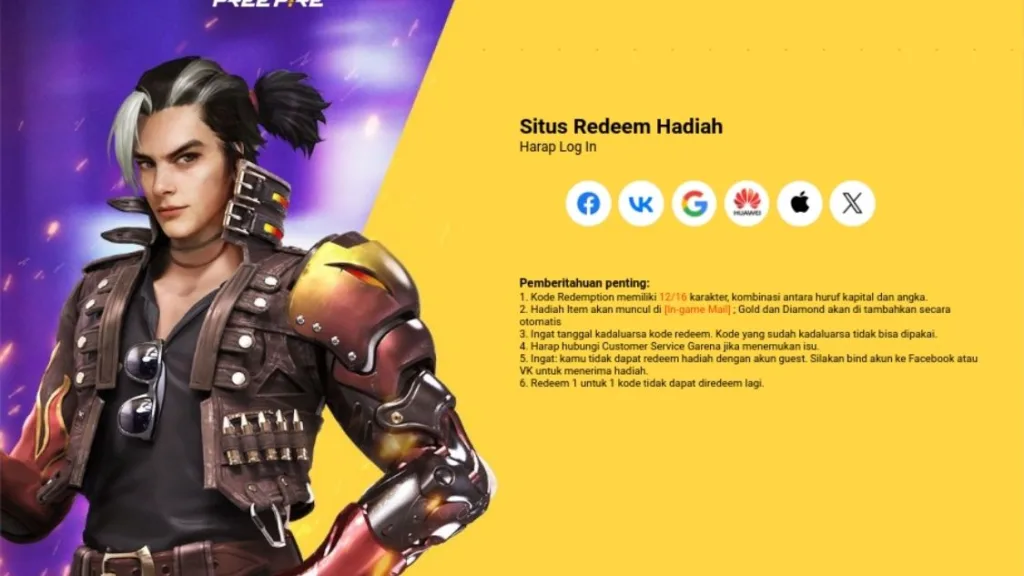 Rewardffcodeid. Com, Dapatkan Reward FF Hadiah Gratis Code Id
