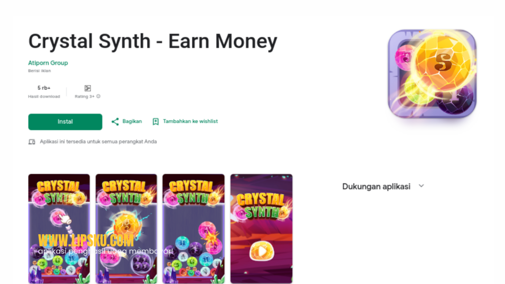 Crystal Synth APK Game Penghasil Uang Langsung ke DANA Terbukti Membayar!