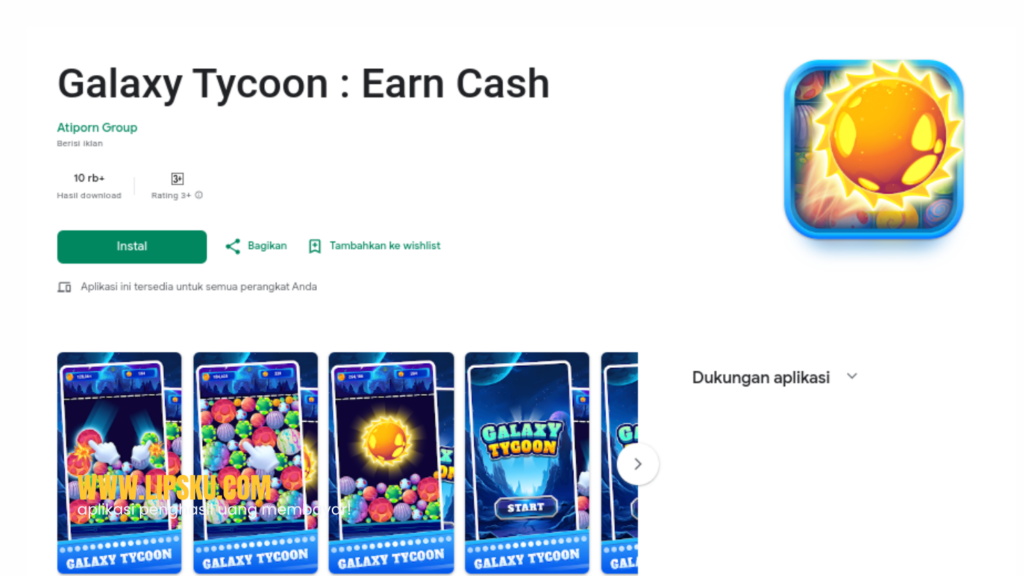 Galaxy Tycoon Penghasil Uang Langsung ke DANA Terbukti Membayar!