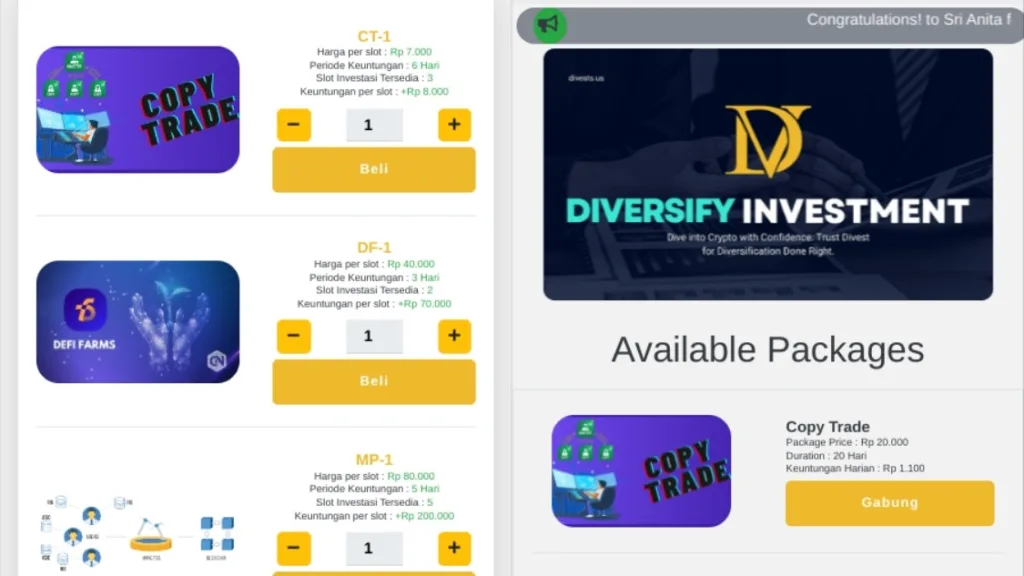 Aplikasi Divest Penghasil Uang: Dapatkan Rp600 Ribu / 5 Hari