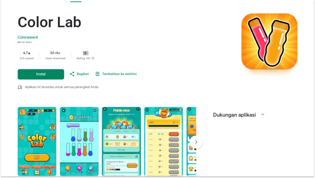 Dapat 800 Ribu dari Game Color Lab Apk Penghasil Saldo DANA