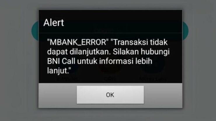 Cara Atasi MBANK ERROR BNI Transaksi Tidak Dapat dilanjutkan