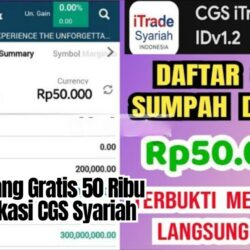 Cara Dapat Uang Gratis Rp50Rb Dari Aplikasi CGS Syariah