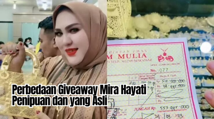 Perbedaan Giveaway Mira Hayati Penipuan dan Yang Asli