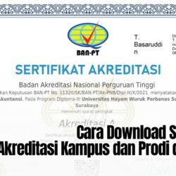 Cara Download Sertifikat Akreditasi Kampus dan Prodi di BAN-PT