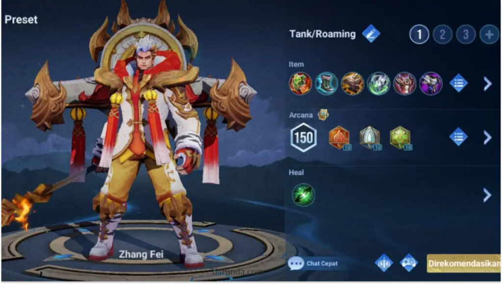 Build Item Zhang Fei dan Tips Bermain Hero Tank Terbaik HOK