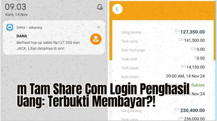 m Tam Share Com Login Penghasil Uang: Terbukti Membayar?!