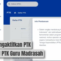 Cara Mengaktifkan PTK di Verval PTK Guru Madrasah