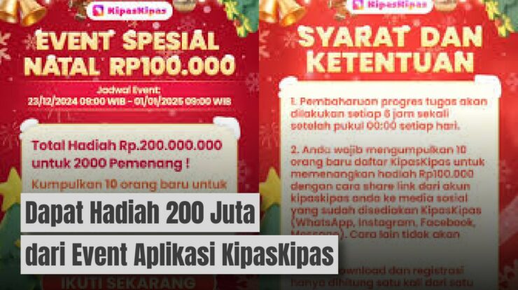 Klaim Hadiah 200 Juta dari Event Aplikasi KipasKipas Terbaru