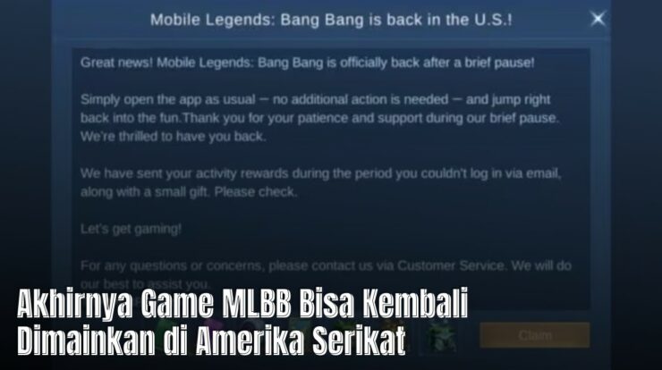 Akhirnya Game MLBB Bisa Kembali Dimainkan di Amerika Serikat