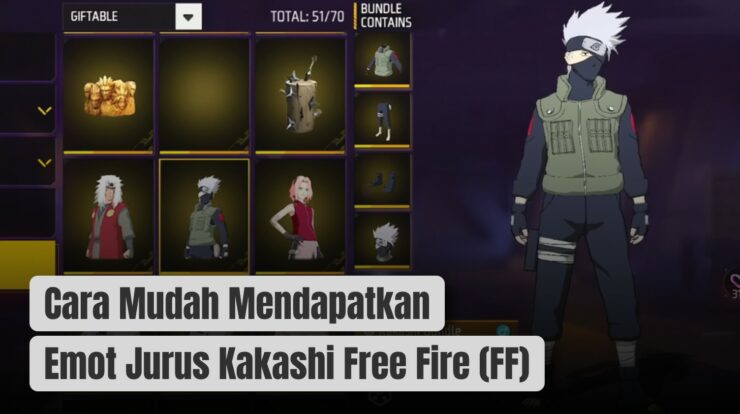 Ini Cara Mudah Mendapatkan Emot Jurus Kakashi Free Fire (FF)