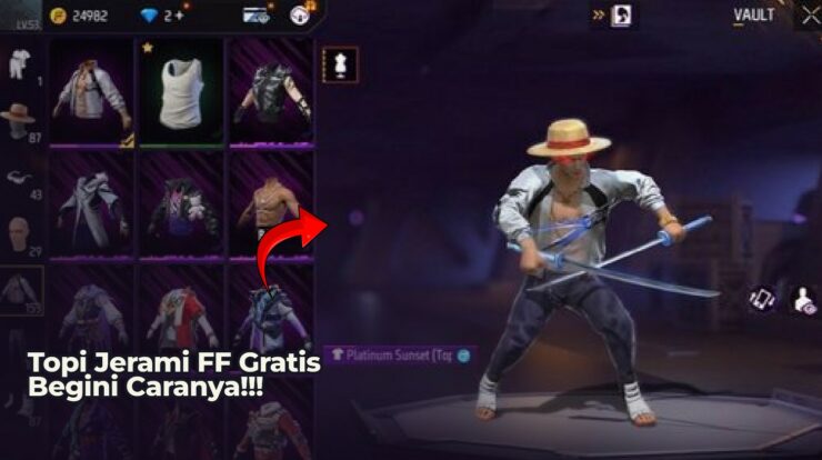 Cara Paling Mudah Mendapatkan Topi Jerami FF
